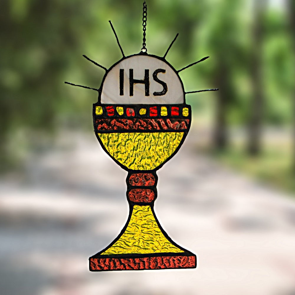 First communion chalice stained glass