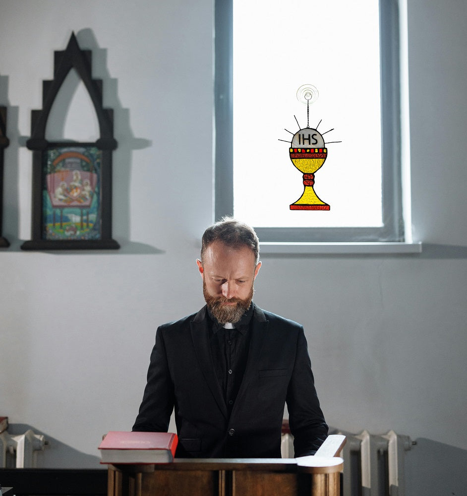 First communion chalice stained glass