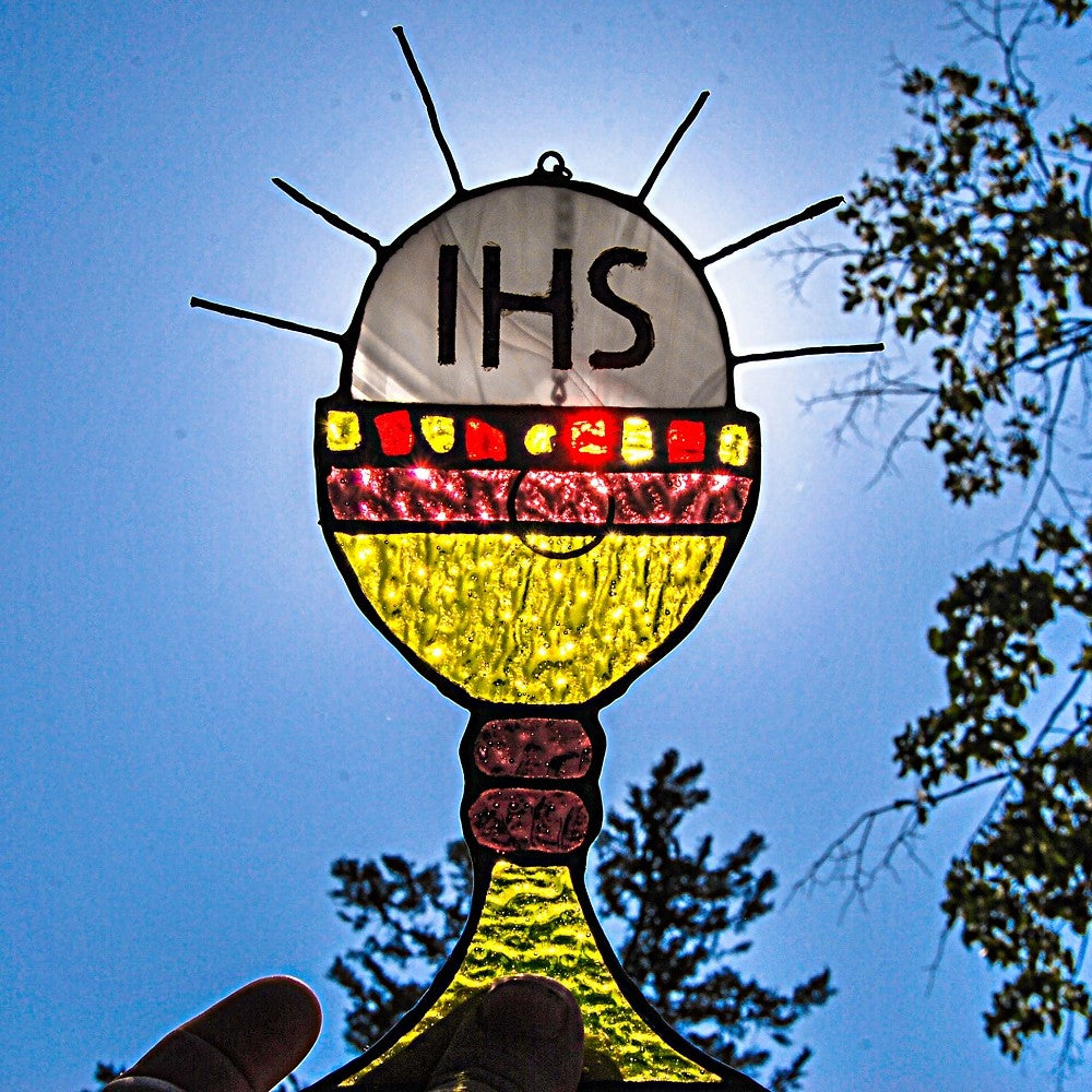 First communion chalice stained glass