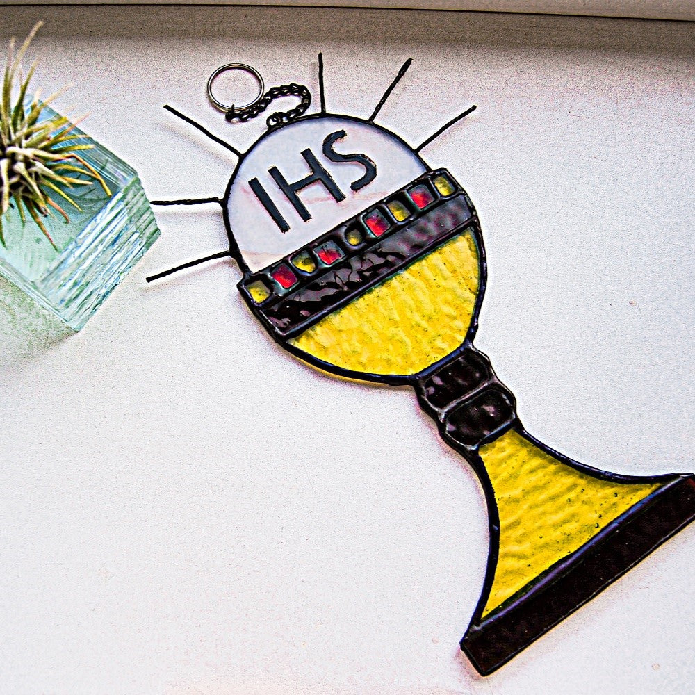 First communion chalice stained glass
