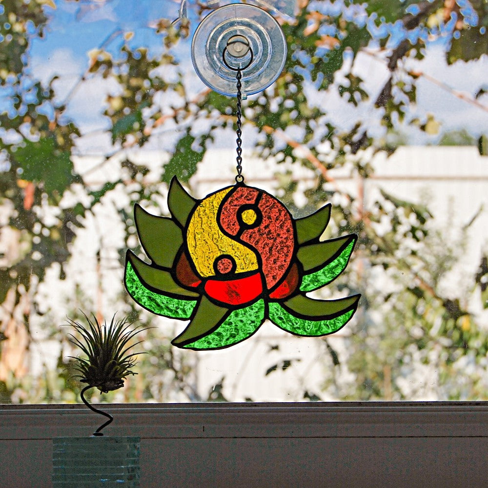 Yin-Yang stained glass