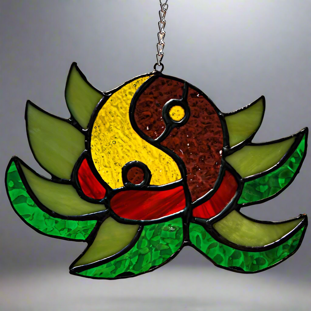 Yin-Yang stained glass
