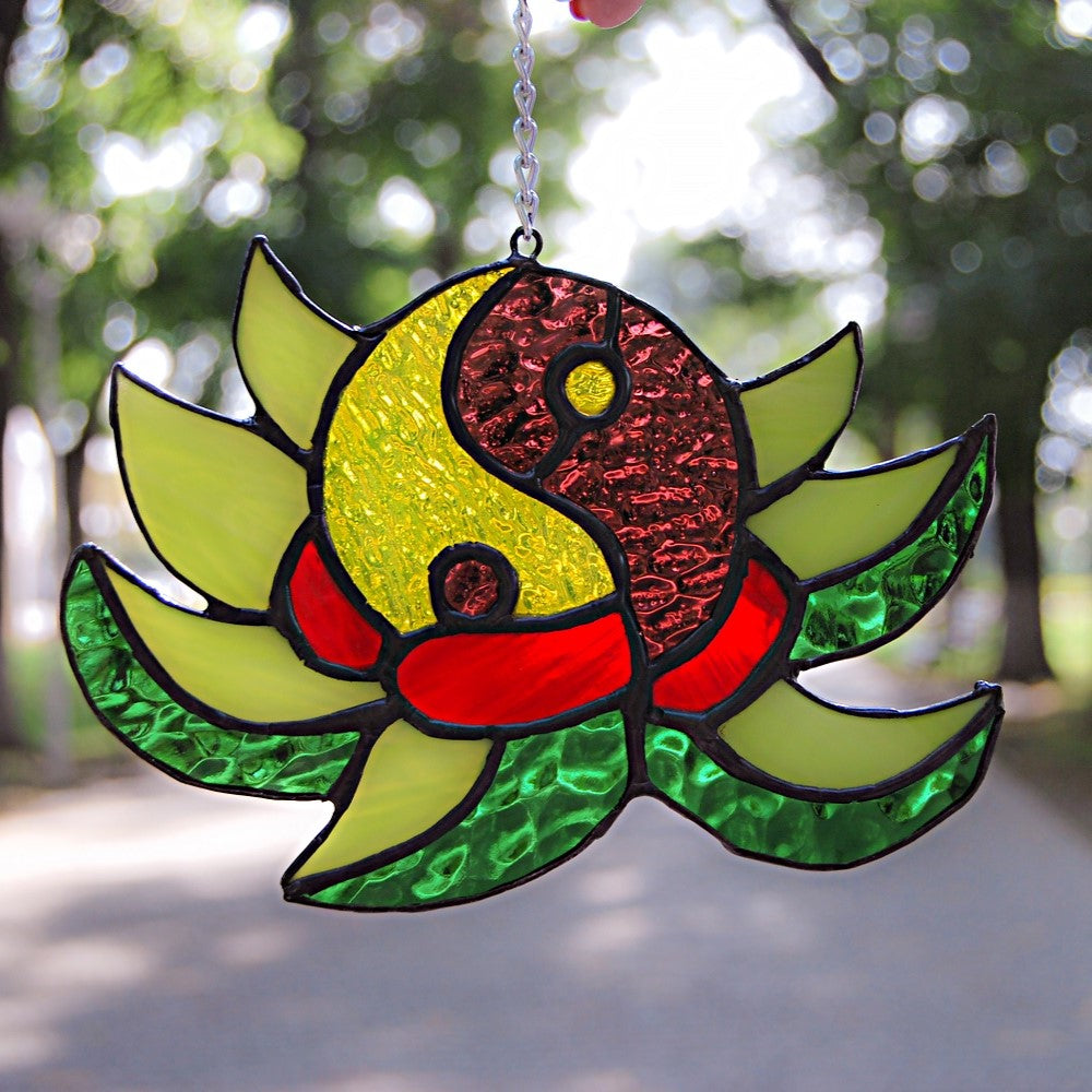 Yin-Yang stained glass