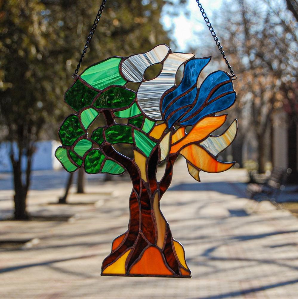 Life tree stained glass