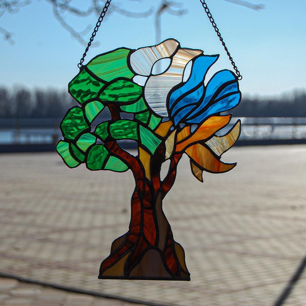 Life tree stained glass