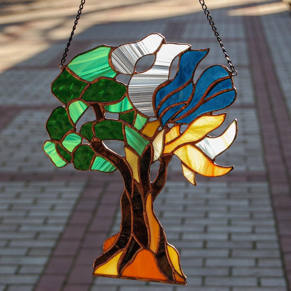 Life tree stained glass