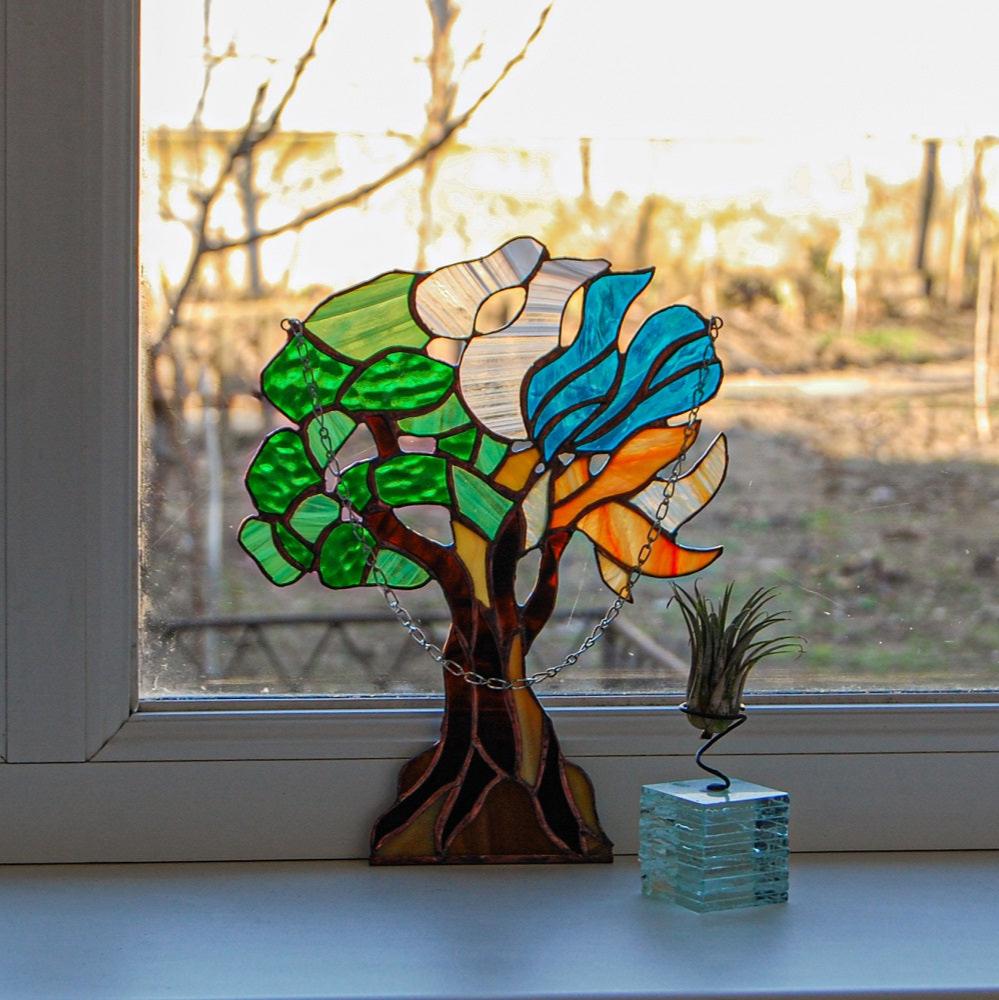 Life tree stained glass