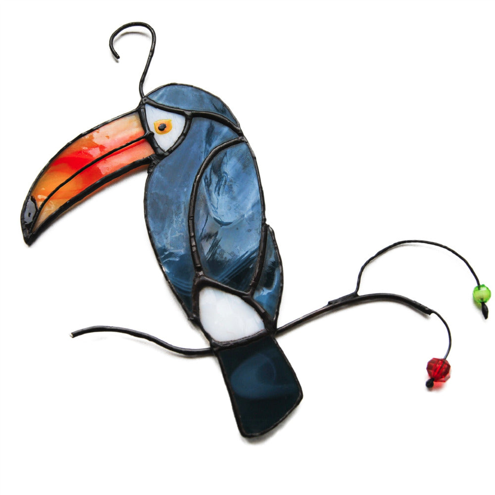 Toucan stained glass