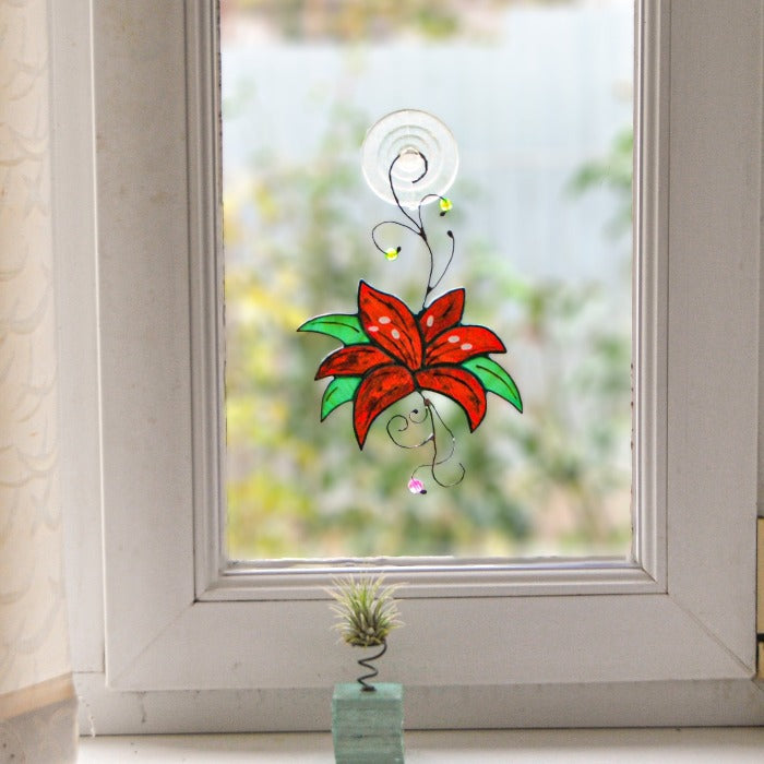 stained glass flower