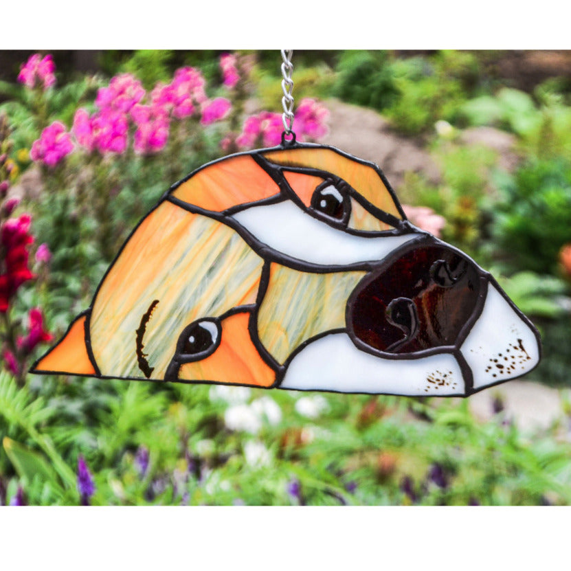 Stained glass puppy