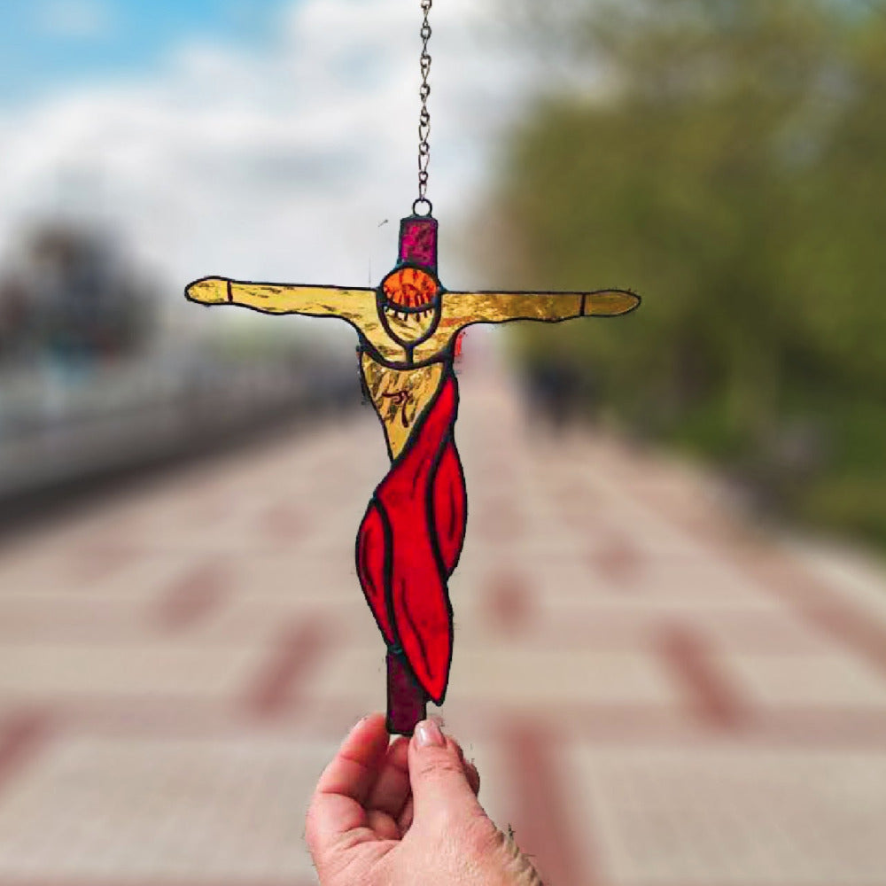 Crucifix suncatcher