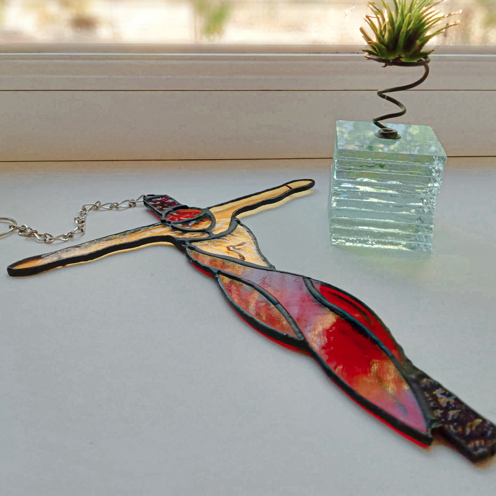 Crucifix suncatcher