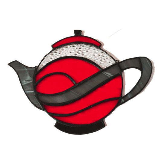 Stained glass teapot suncatcher