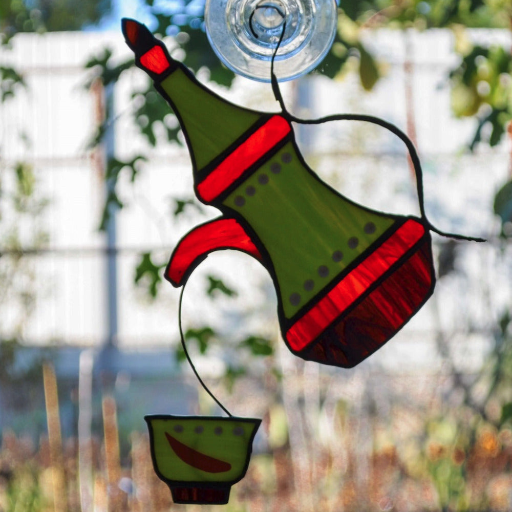 stained glass kettle gift