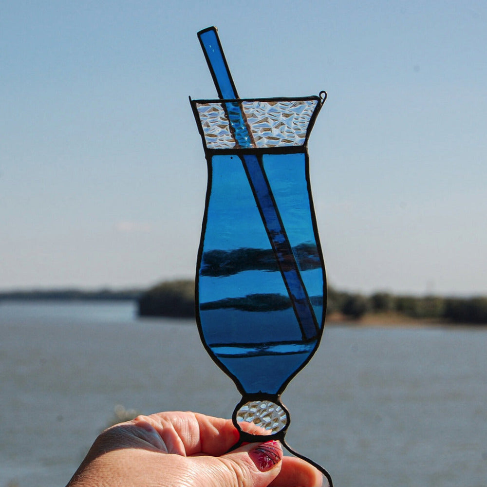 Stained glass blue cocktail