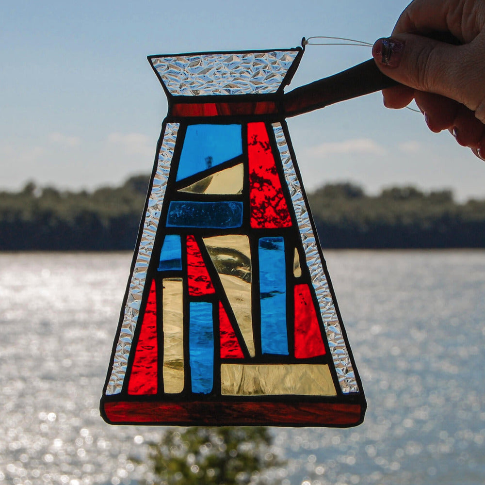 Stained glass window cezve