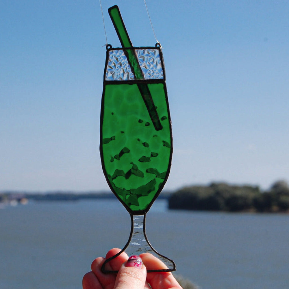 Stained glass green drink