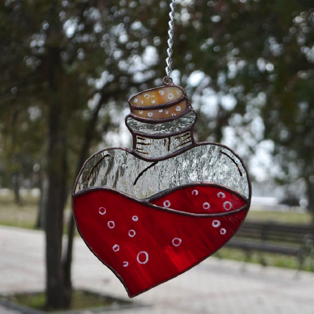 stained glass bottle