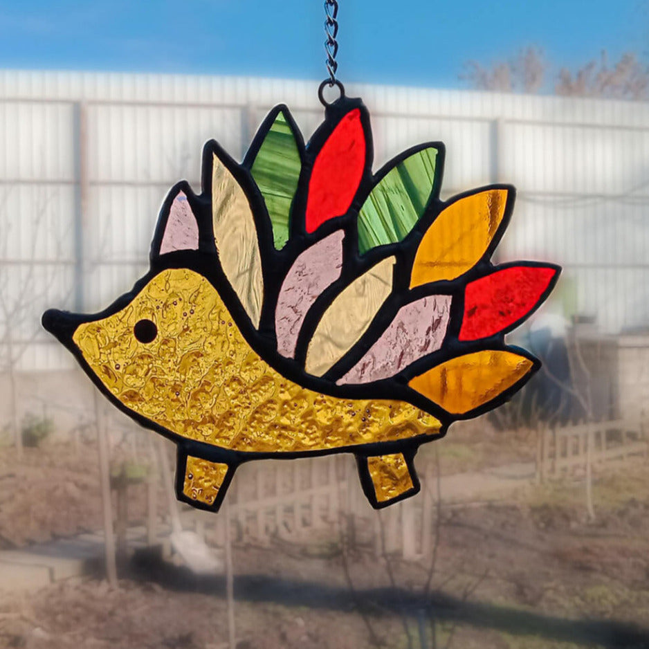 stained glass hedgehog 