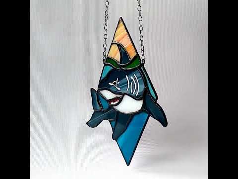 stained glass shark vifeo