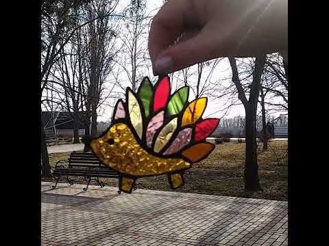 stained glass hedgehog video